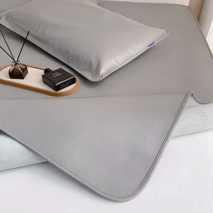 91家纺网 家纺一手货源 找家纺 四川牛皮席 2025新款头层牛皮席席子凉席 洋气灰