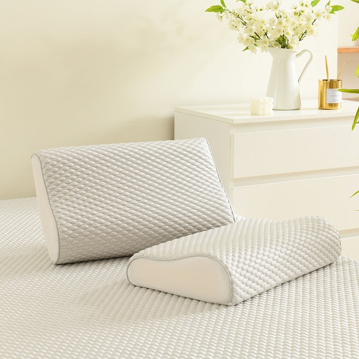 （总）四川牛皮席 2025新款凉感豆豆纯色乳胶枕头枕芯