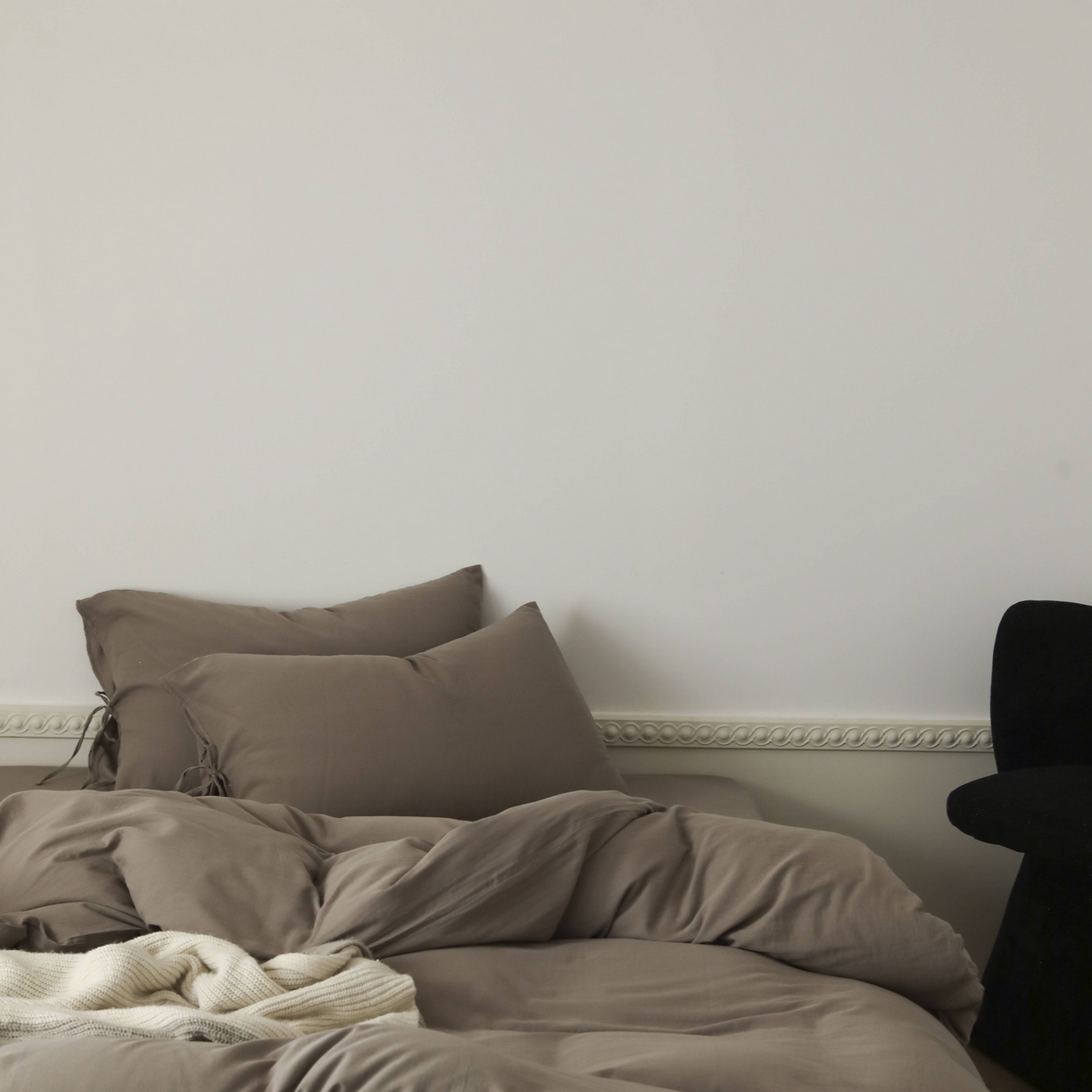 91家纺网 家纺一手货源 找家纺 玉宇阁家居 2025新款双层纱皱皱纱全棉纯棉四件套 全棉双层纱皱皱纱-可可