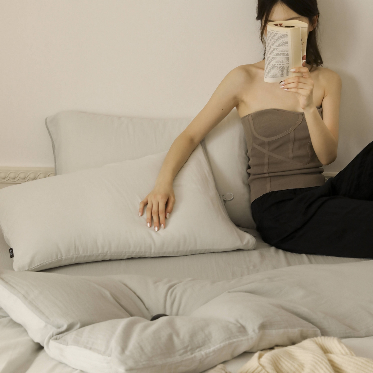 91家纺网 家纺一手货源 找家纺 玉宇阁家居 2025新款双层纱皱皱纱全棉纯棉四件套 全棉双层纱皱皱纱-衫绿