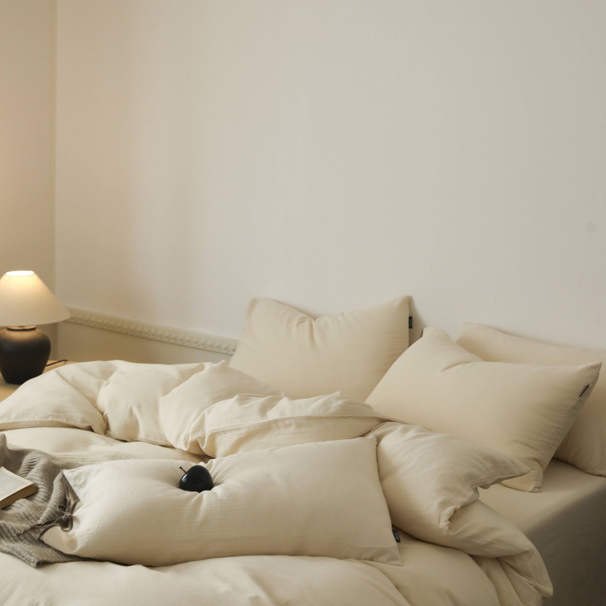 91家纺网 家纺一手货源 找家纺 玉宇阁家居 2025新款双层纱皱皱纱全棉纯棉四件套 全棉双层纱皱皱纱-芝士