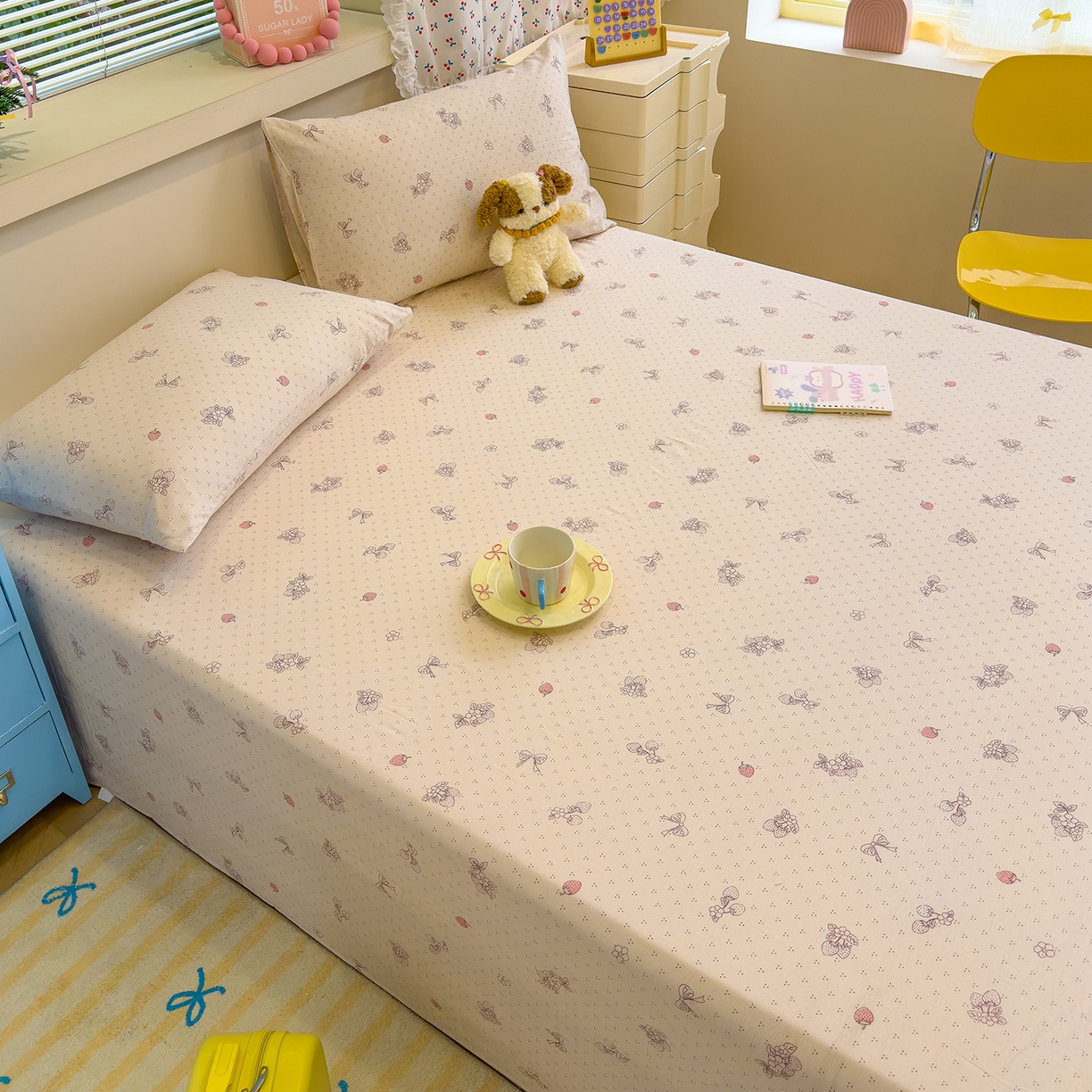 91家纺网 家纺一手货源 找家纺 （总）颜选 2025新款A类双层纱单品床单床单单件床单三件套