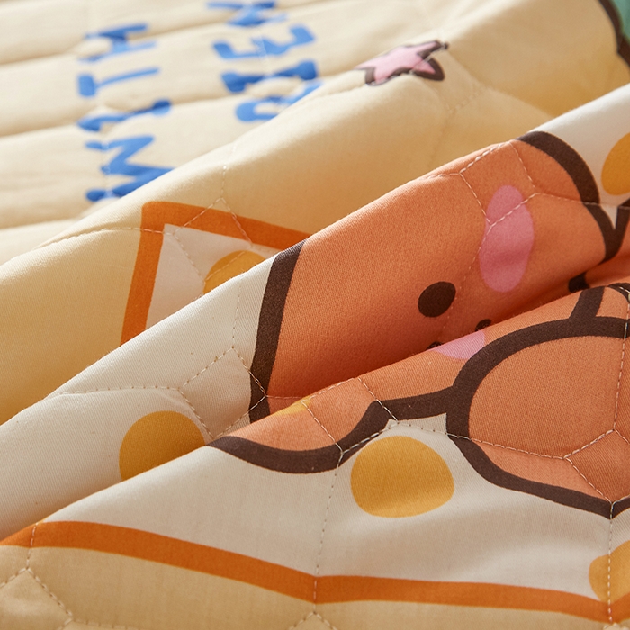 91家纺网 家纺一手货源 找家纺 富馨莱 2025新款纯棉夹棉单件床笠 动物乐园