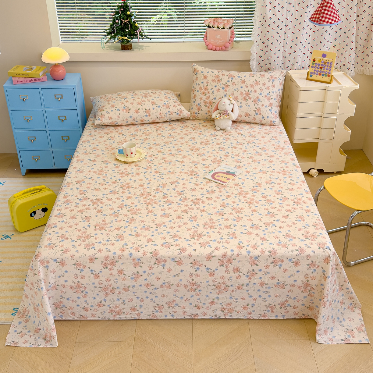 91家纺网 家纺一手货源 找家纺 （总）颜选 2025新款A类双层纱单品床单床单单件床单三件套