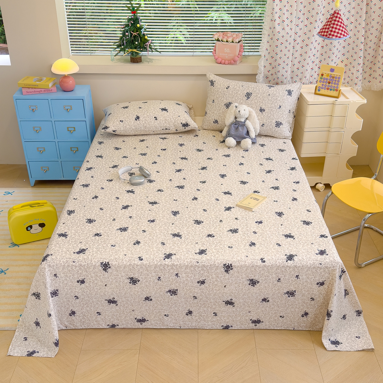 91家纺网 家纺一手货源 找家纺 （总）颜选 2025新款A类双层纱单品床单床单单件床单三件套