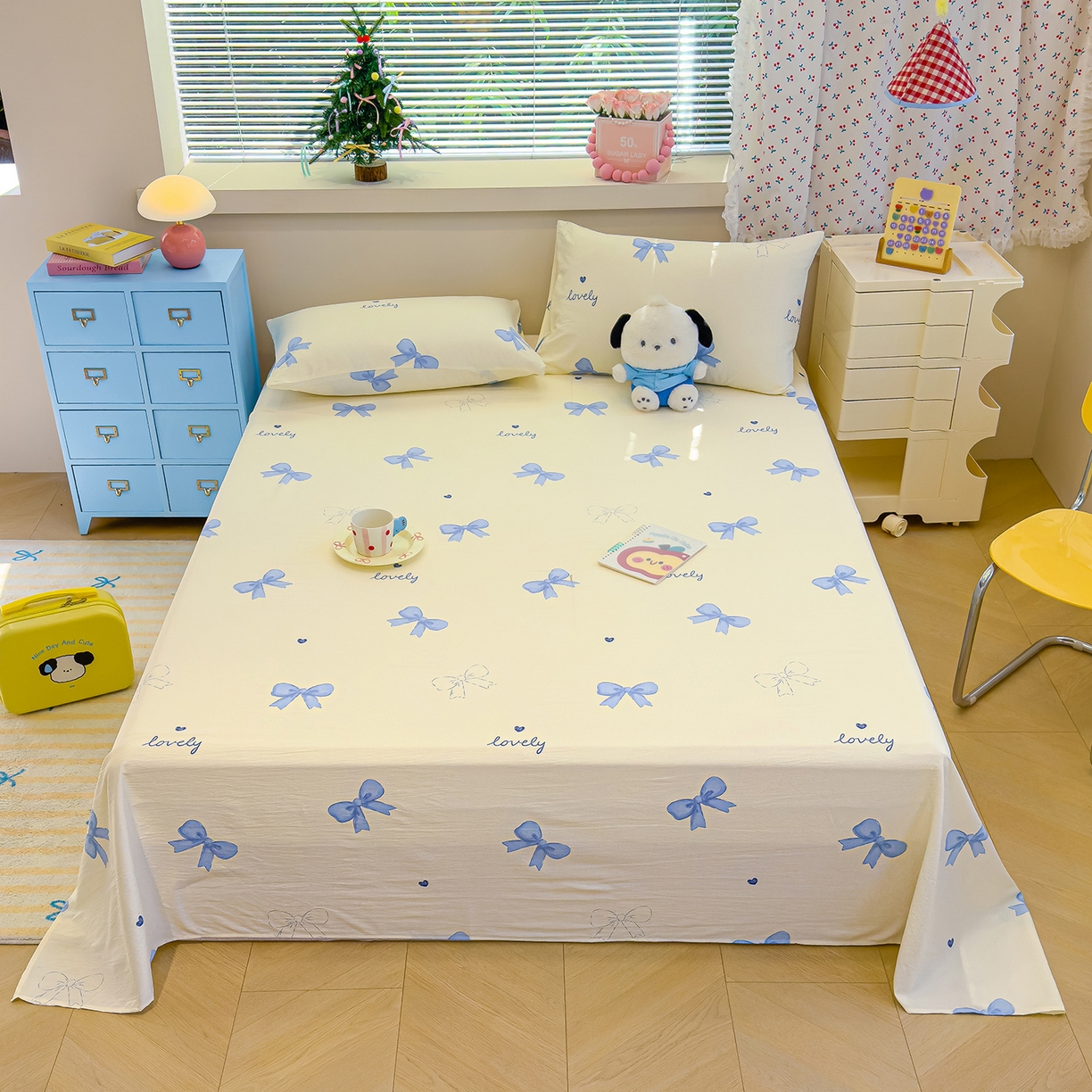 91家纺网 家纺一手货源 找家纺 （总）颜选 2025新款A类双层纱单品床单床单单件床单三件套