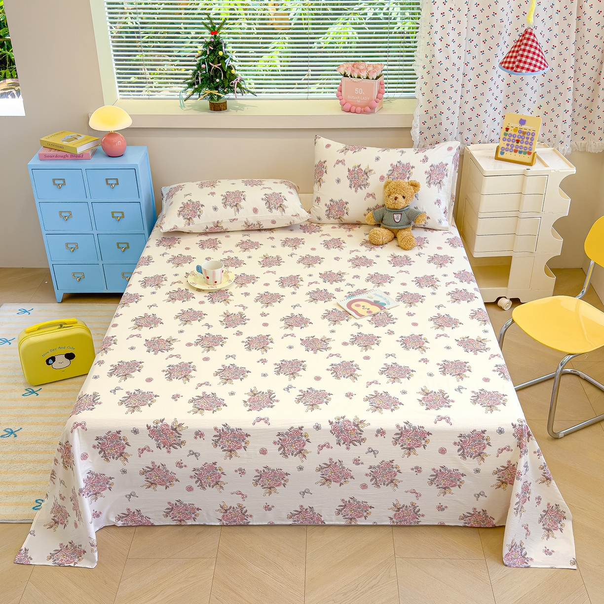 91家纺网 家纺一手货源 找家纺 （总）颜选 2025新款A类双层纱单品床单床单单件床单三件套