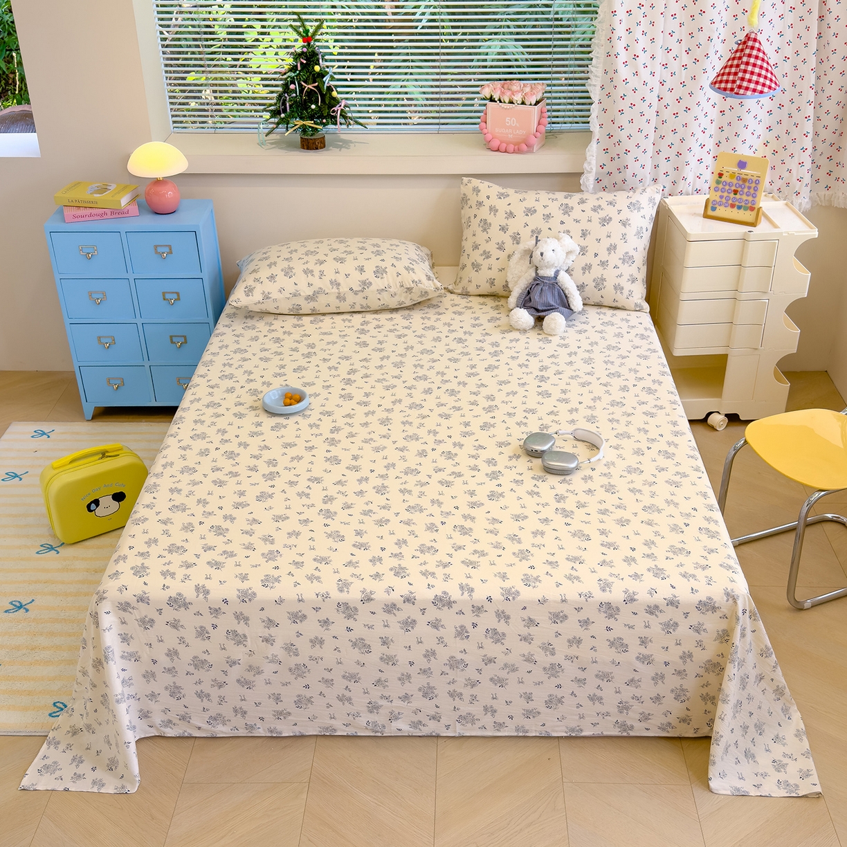 91家纺网 家纺一手货源 找家纺 （总）颜选 2025新款A类双层纱单品床单床单单件床单三件套