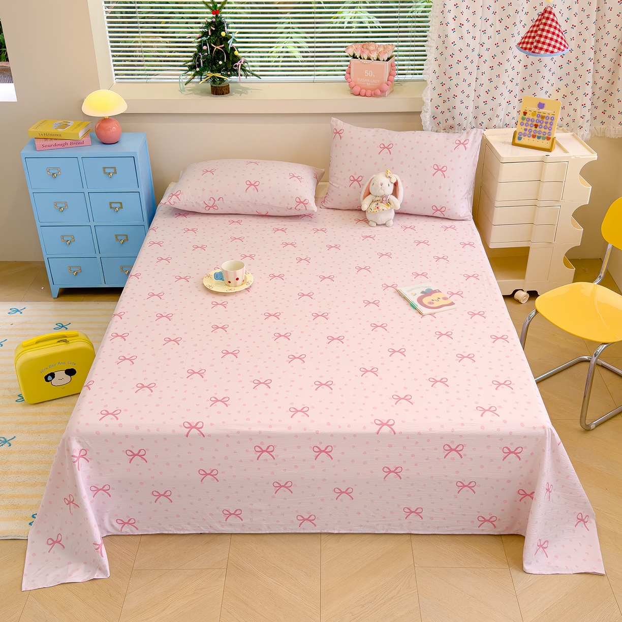 91家纺网 家纺一手货源 找家纺 （总）颜选 2025新款A类双层纱单品床单床单单件床单三件套