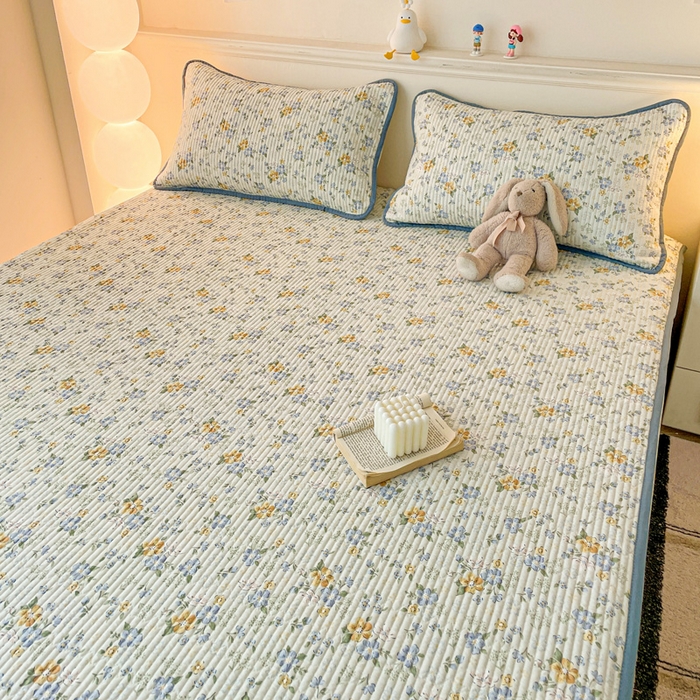 91家纺网 家纺一手货源 找家纺 富馨莱 2025新款纯棉夹棉单件床笠 艾莎