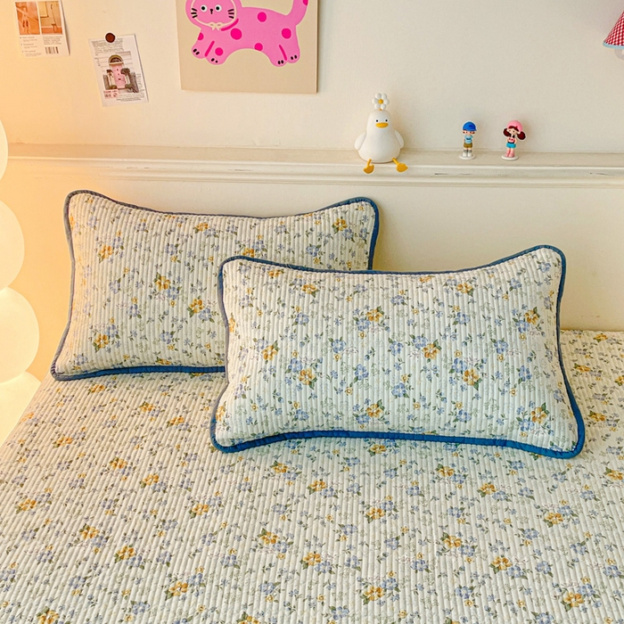 91家纺网 家纺一手货源 找家纺 富馨莱 2025新款纯棉夹棉单件床笠 艾莎