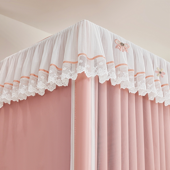 91家纺网 家纺一手货源 找家纺 梦尔佳蚊帐 2025新款学生宿舍遮光床帘蚊帐-花晨月夕 花晨月夕 藕玉