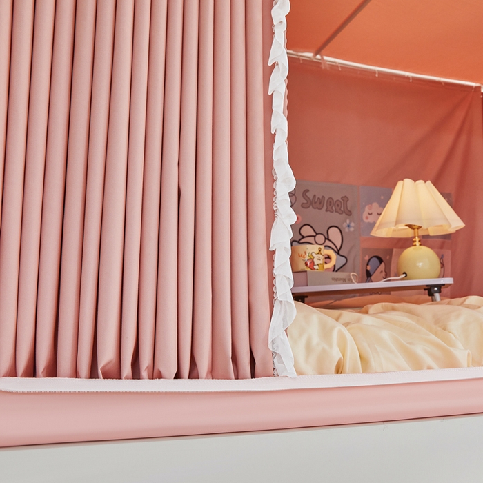 91家纺网 家纺一手货源 找家纺 梦尔佳蚊帐 2025新款学生宿舍遮光床帘蚊帐-花晨月夕 花晨月夕 藕玉