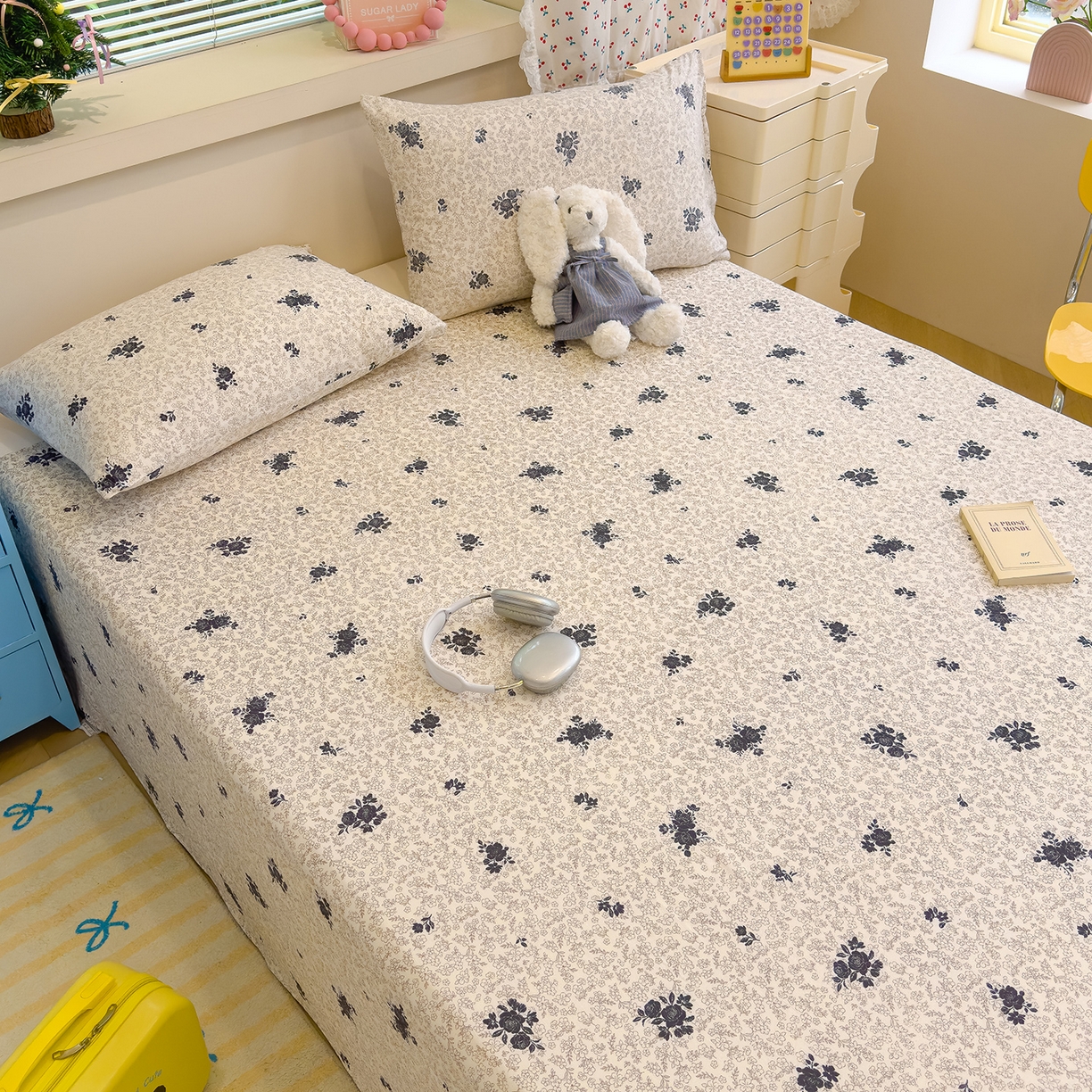 91家纺网 家纺一手货源 找家纺 颜选 2025新款A类双层纱单品床单床单单件床单三件套 黛锦