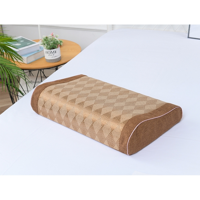 91家纺网 家纺一手货源 找家纺 （总）四川牛皮席 2025春夏新款冰藤乳胶枕 枕头枕芯