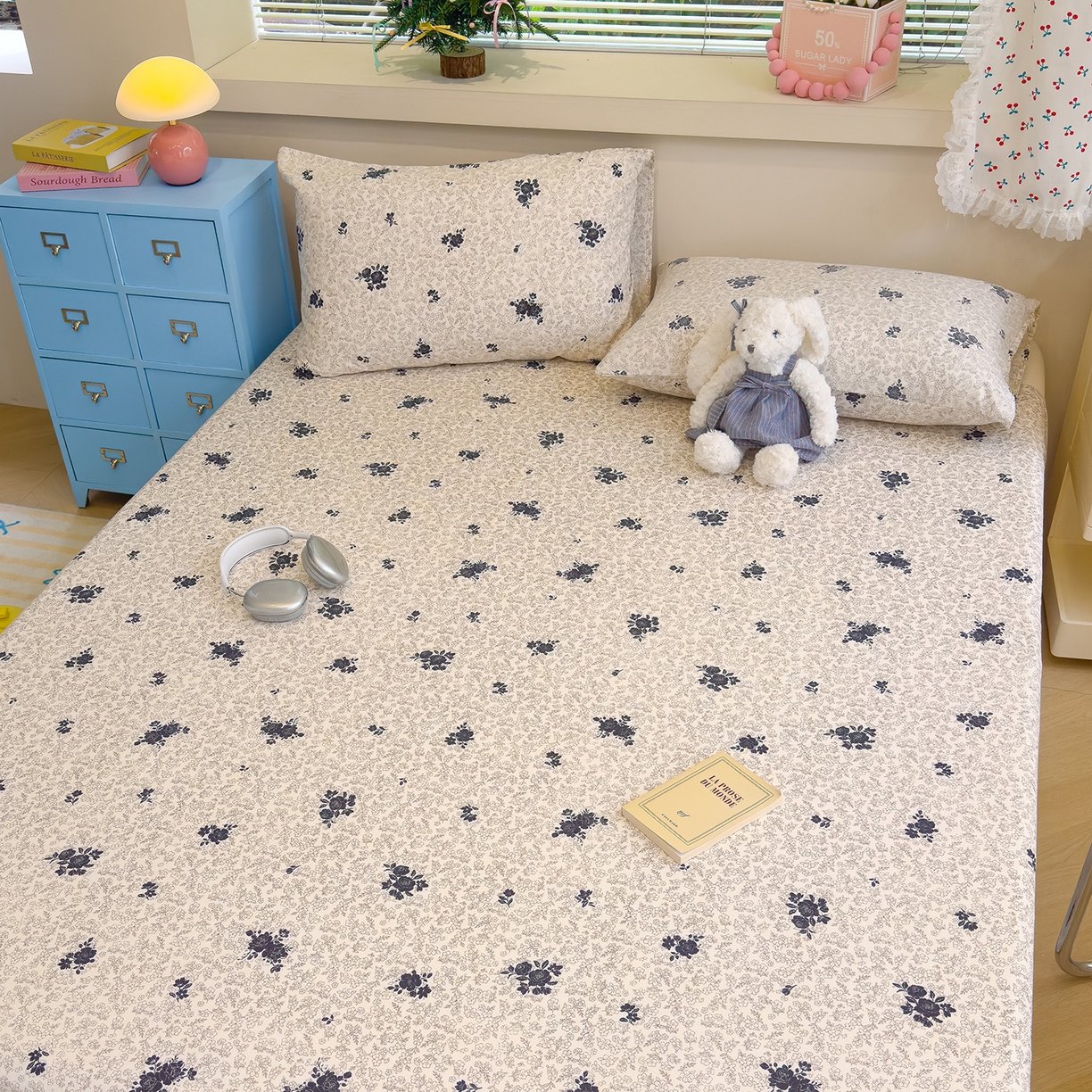 91家纺网 家纺一手货源 找家纺 颜选 2025新款A类双层纱单品床单床单单件床单三件套 黛锦