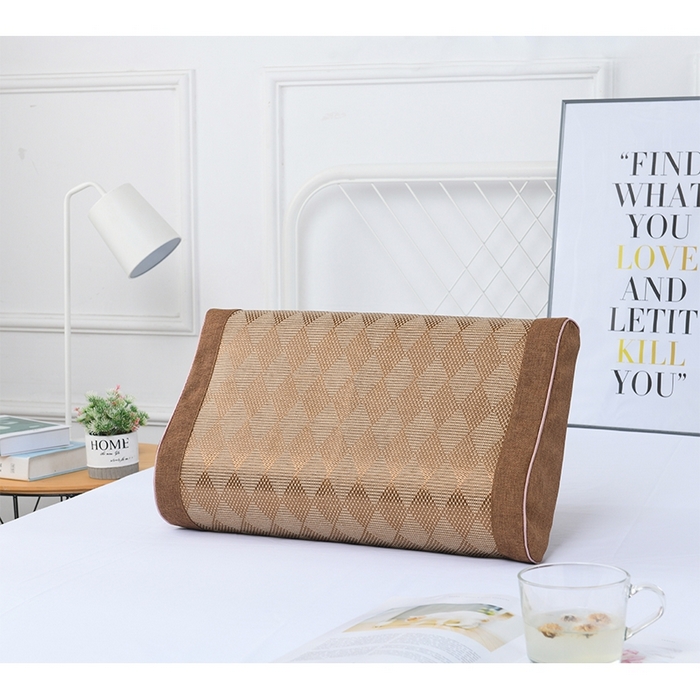 91家纺网 家纺一手货源 找家纺 （总）四川牛皮席 2025春夏新款冰藤乳胶枕 枕头枕芯