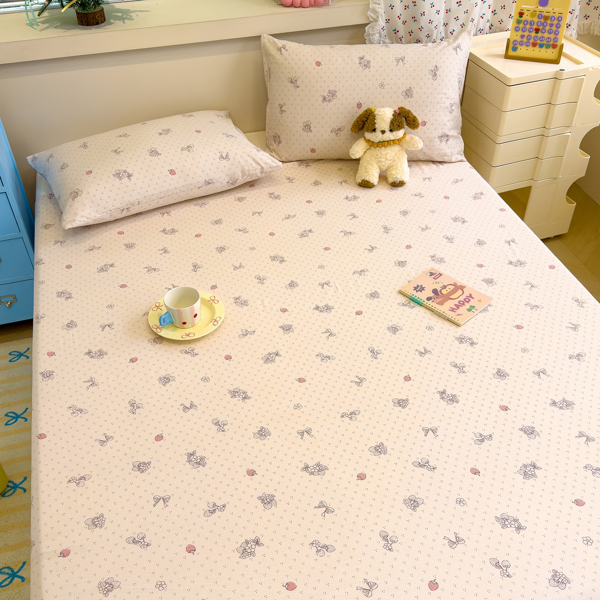 91家纺网 家纺一手货源 找家纺 颜选 2025新款A类双层纱单品床单床单单件床单三件套 本顾