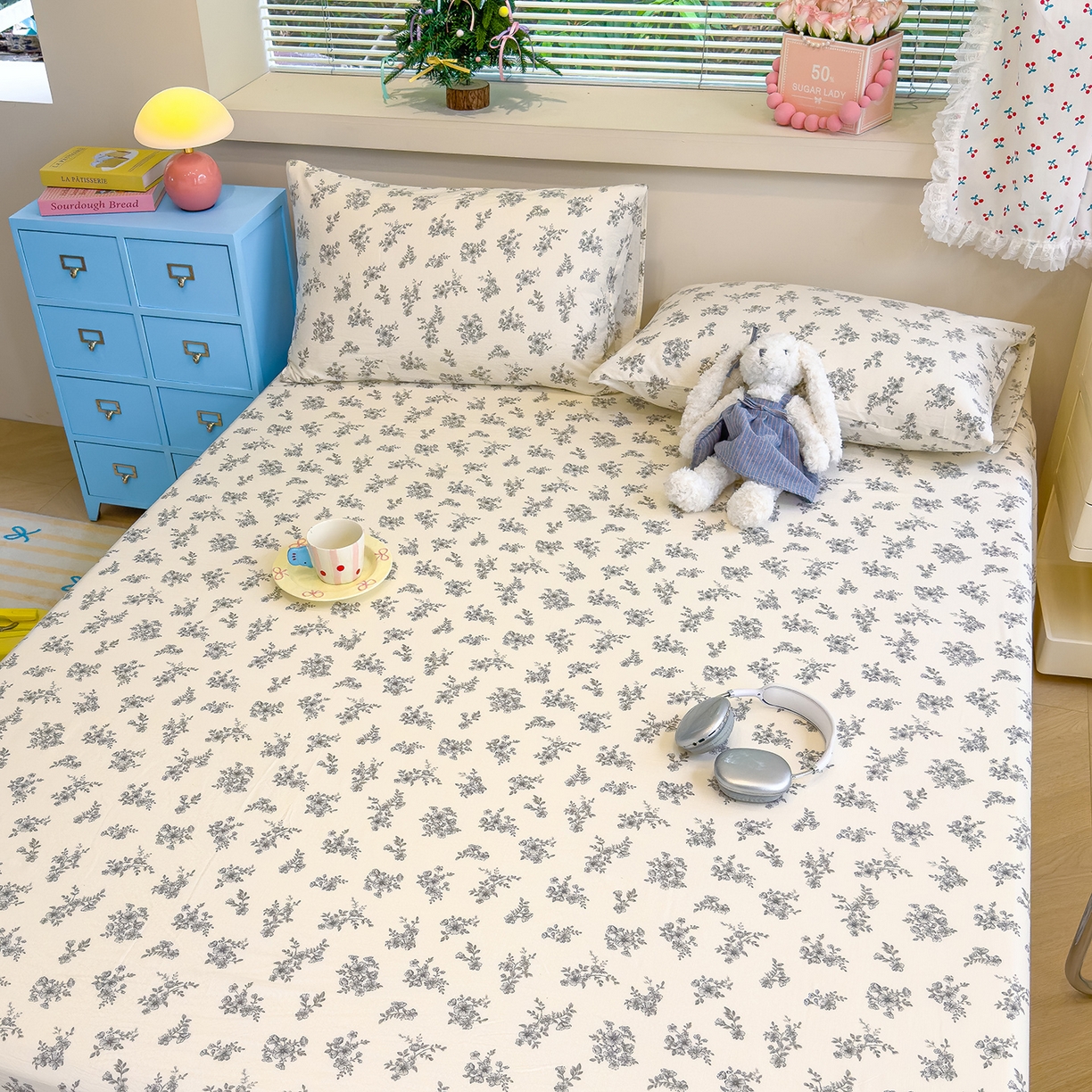 91家纺网 家纺一手货源 找家纺 颜选 2025新款A类双层纱单品床单床单单件床单三件套 夏鸣