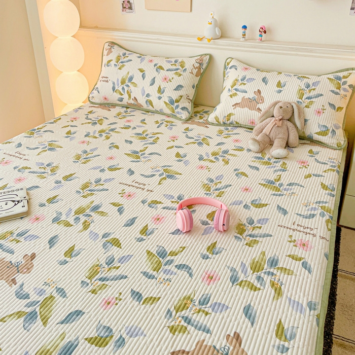 91家纺网 家纺一手货源 找家纺 富馨莱 2025新款纯棉夹棉单件床笠 摩登