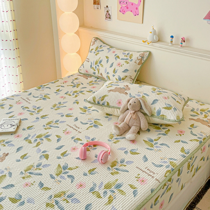 91家纺网 家纺一手货源 找家纺 富馨莱 2025新款纯棉夹棉单件床笠 摩登