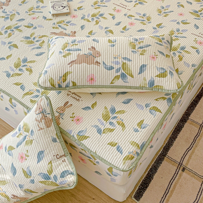 91家纺网 家纺一手货源 找家纺 富馨莱 2025新款纯棉夹棉单件床笠 摩登