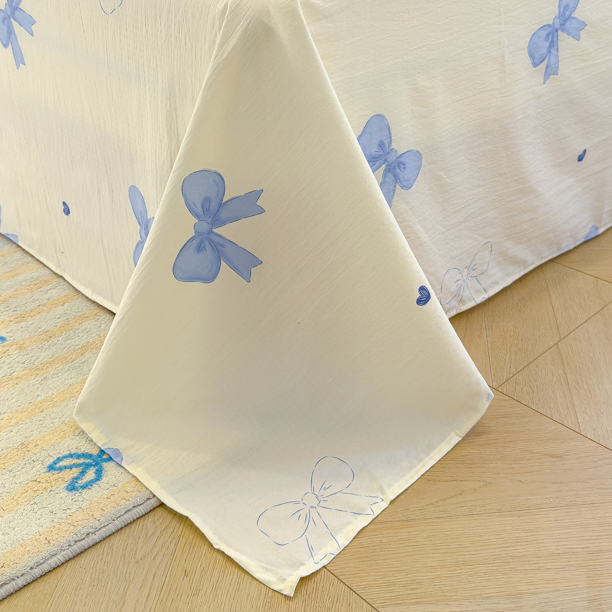 91家纺网 家纺一手货源 找家纺 颜选 2025新款A类双层纱单品床单床单单件床单三件套 星语结梦