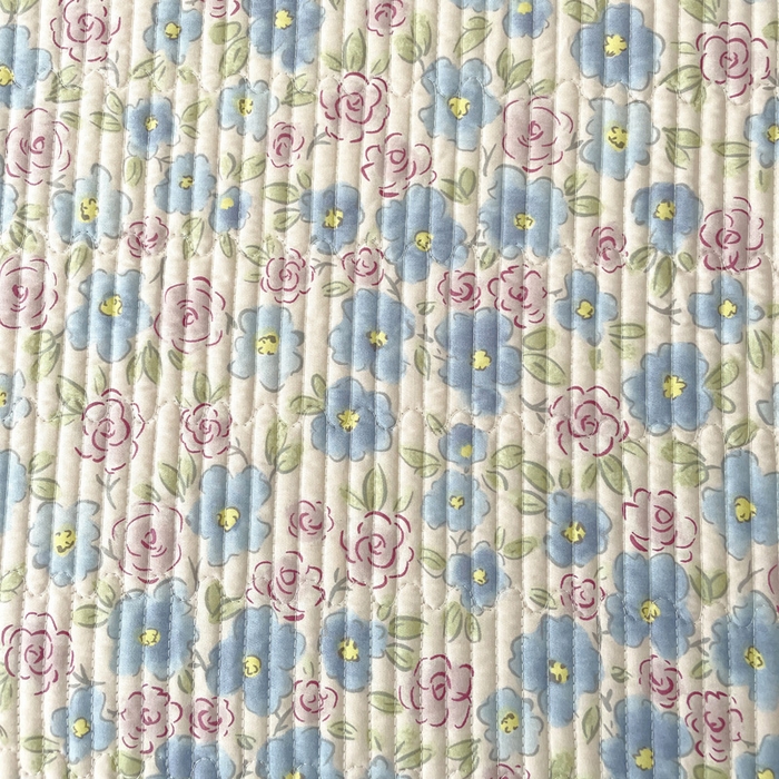 91家纺网 家纺一手货源 找家纺 富馨莱 2025新款纯棉夹棉单件床笠 紫藤花开