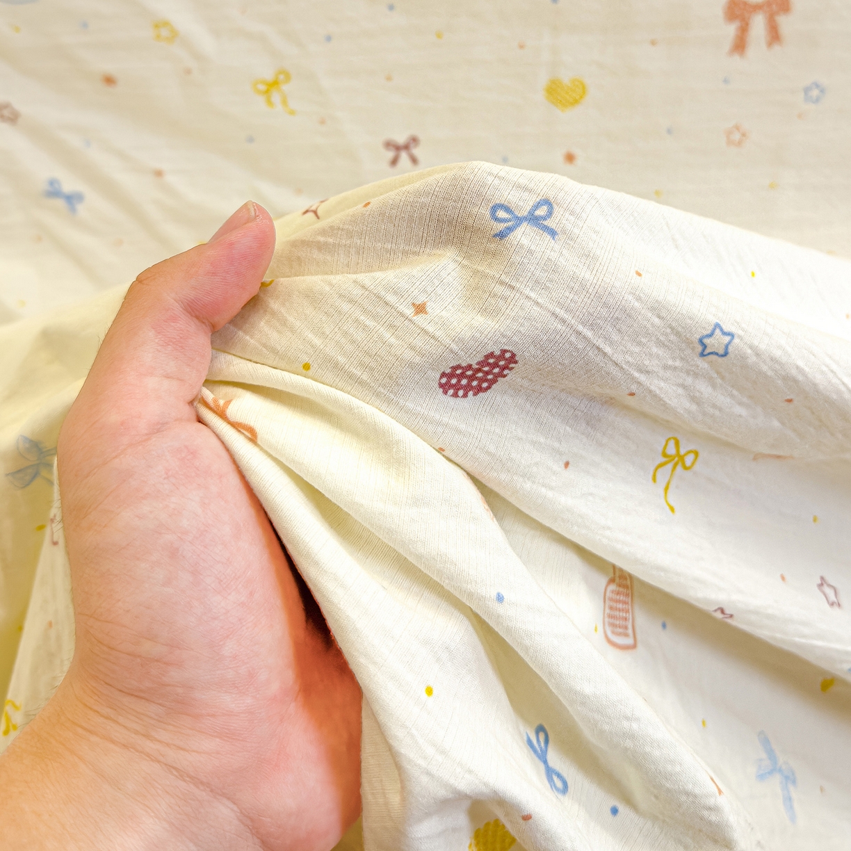 91家纺网 家纺一手货源 找家纺 颜选 2025新款A类双层纱单品床单床单单件床单三件套 星月