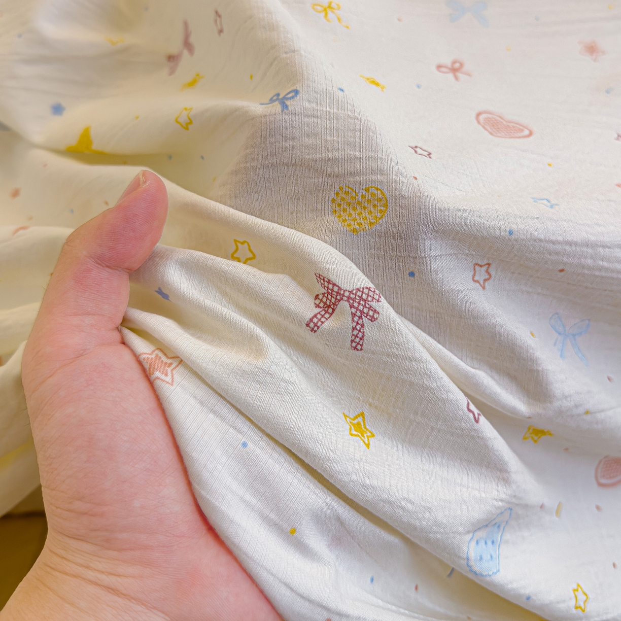 91家纺网 家纺一手货源 找家纺 颜选 2025新款A类双层纱单品床单床单单件床单三件套 星月