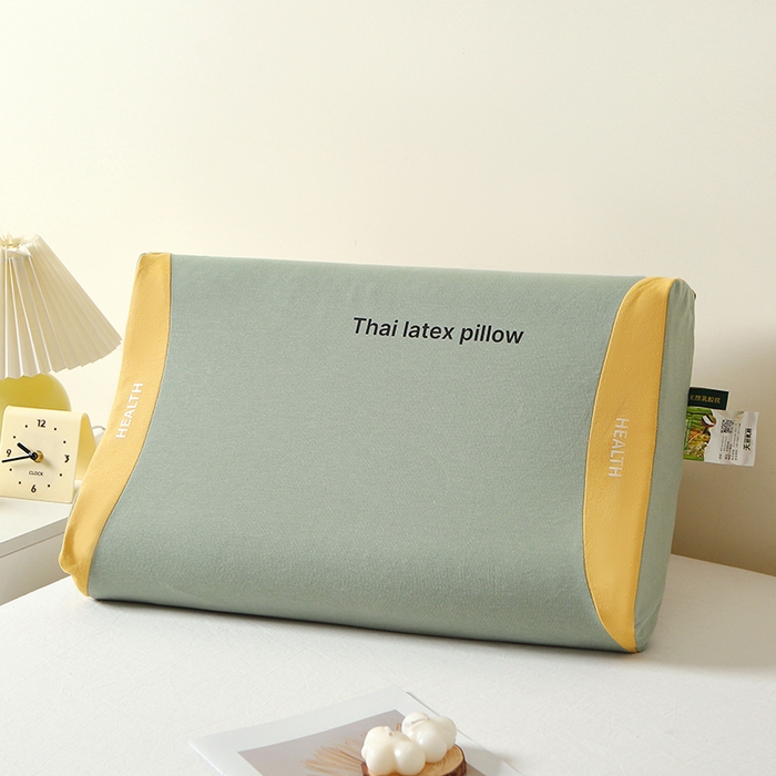 91家纺网 家纺一手货源 找家纺 （总）四川牛皮席 2025新款全棉纯棉拼色乳胶枕 枕头枕芯