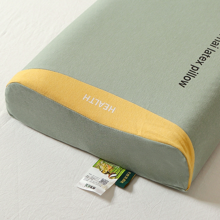 91家纺网 家纺一手货源 找家纺 （总）四川牛皮席 2025新款全棉纯棉拼色乳胶枕 枕头枕芯