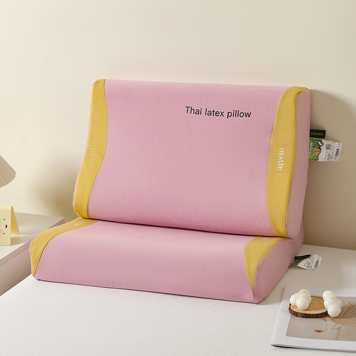 91家纺网 家纺一手货源 找家纺 （总）四川牛皮席 2025新款全棉纯棉拼色乳胶枕 枕头枕芯