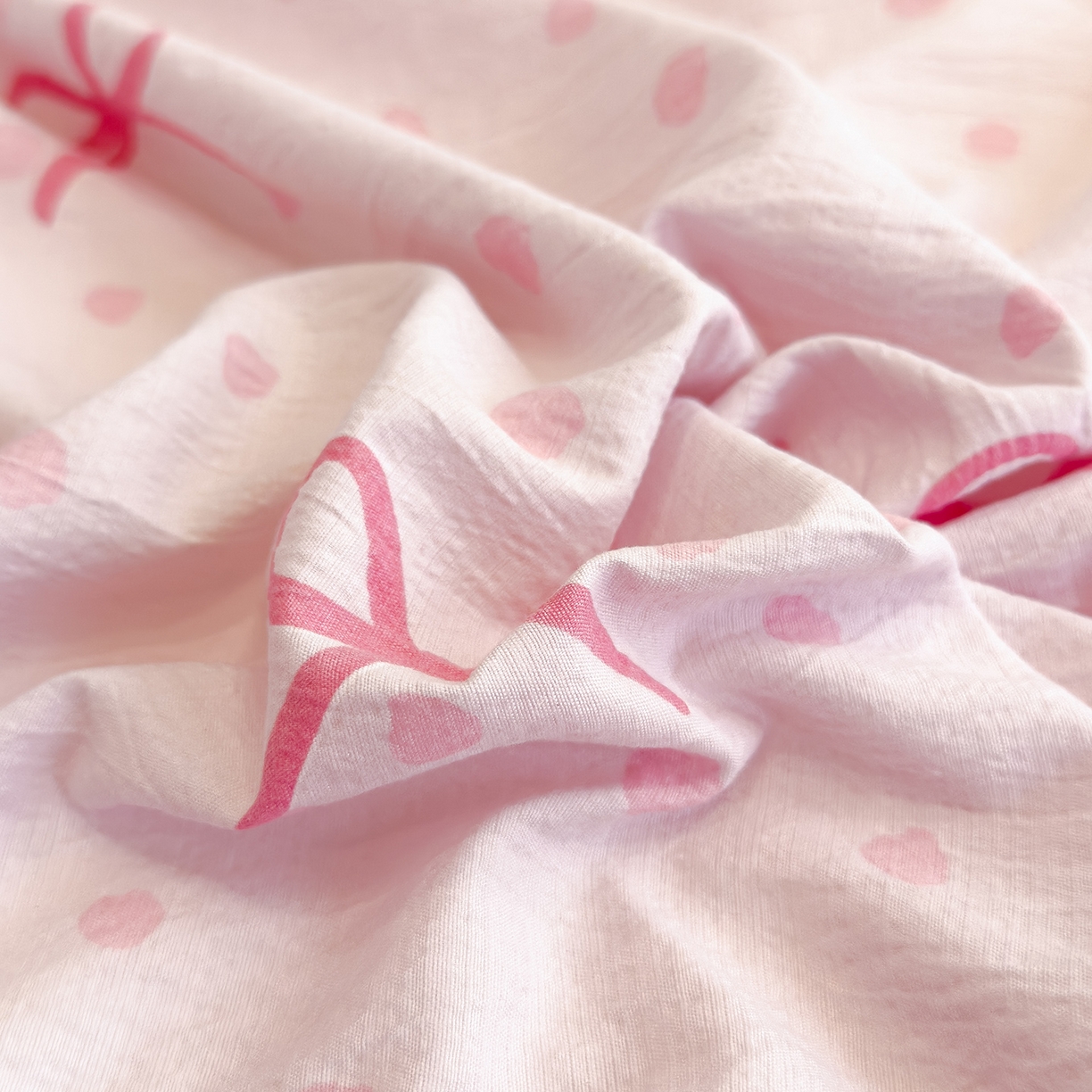 91家纺网 家纺一手货源 找家纺 颜选 2025新款A类双层纱单品床单床单单件床单三件套 波点蝴蝶