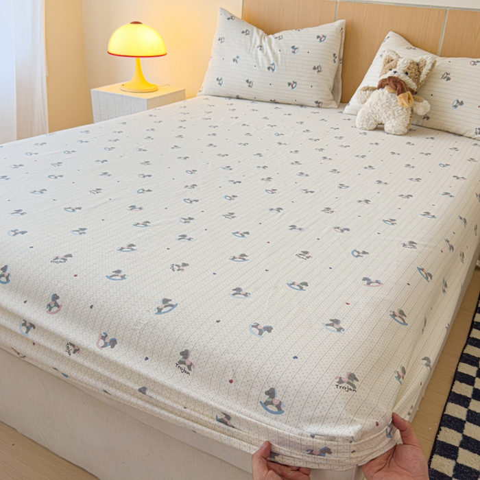 91家纺网 家纺一手货源 找家纺 （总）金丝鸟家纺 2025新款全棉斜纹单床笠 床笠单件