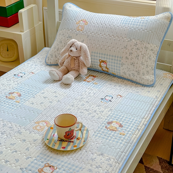 91家纺网 家纺一手货源 找家纺 金丝鸟家纺 2025新款全棉软床垫床褥床盖 爱丁堡