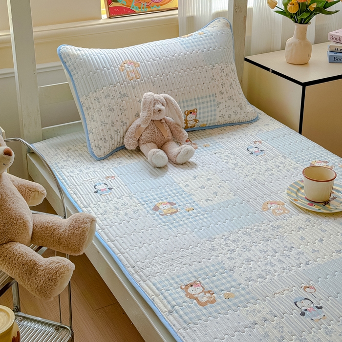 91家纺网 家纺一手货源 找家纺 金丝鸟家纺 2025新款全棉软床垫床褥床盖 爱丁堡