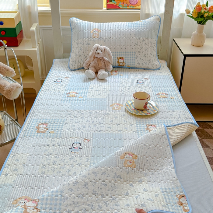 91家纺网 家纺一手货源 找家纺 金丝鸟家纺 2025新款全棉软床垫床褥床盖 爱丁堡