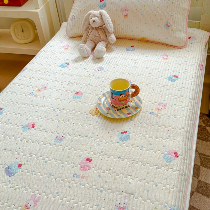 91家纺网 家纺一手货源 找家纺 金丝鸟家纺 2025新款全棉软床垫床褥床盖 茶杯蛋糕