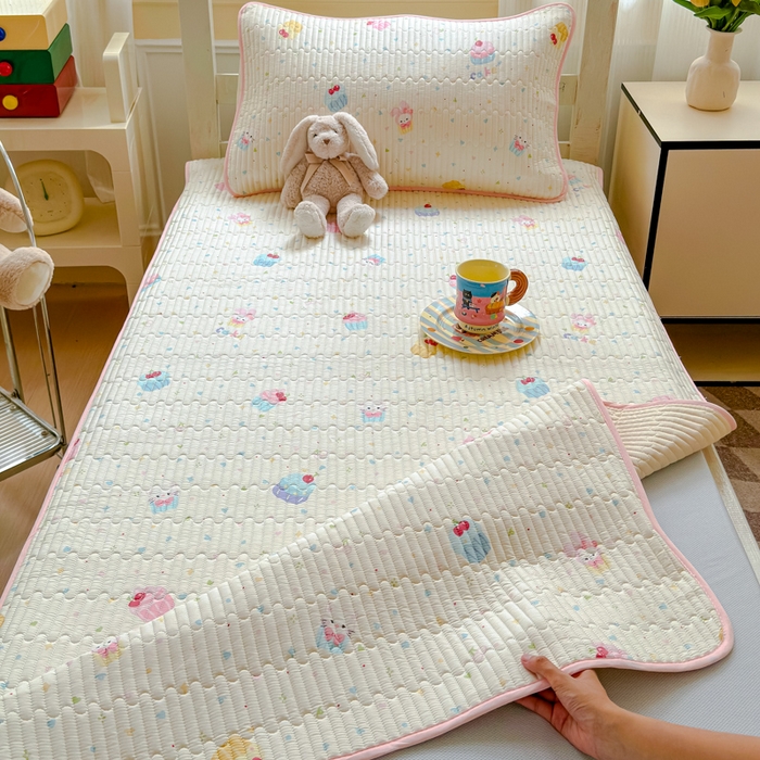 91家纺网 家纺一手货源 找家纺 金丝鸟家纺 2025新款全棉软床垫床褥床盖 茶杯蛋糕