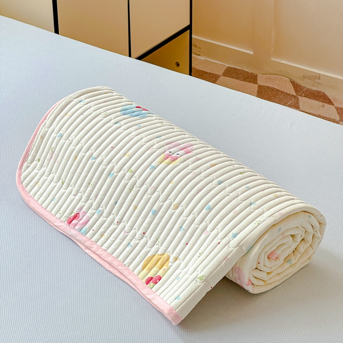 91家纺网 家纺一手货源 找家纺 金丝鸟家纺 2025新款全棉软床垫床褥床盖 茶杯蛋糕