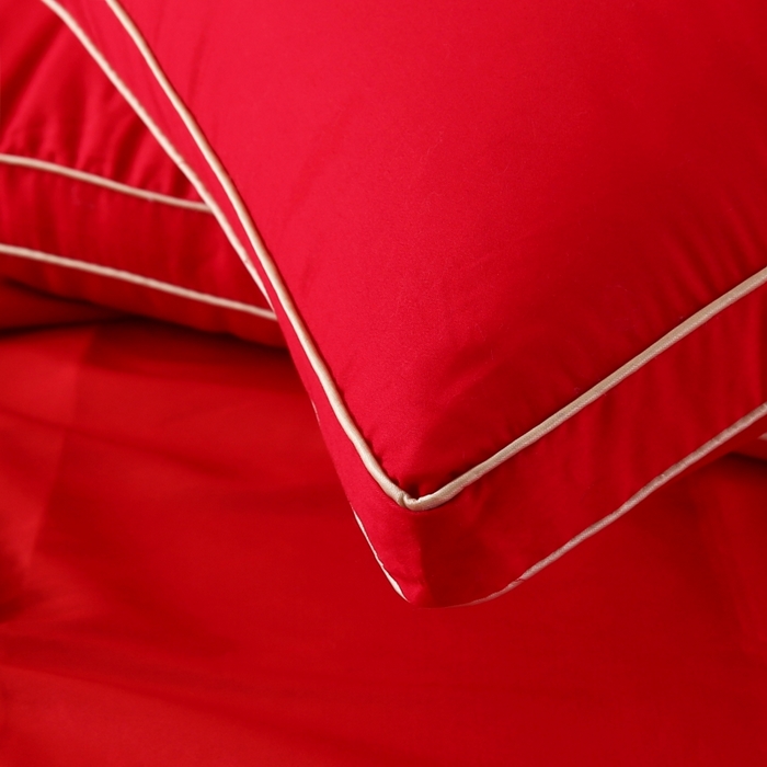 91家纺网 家纺一手货源 找家纺 四川牛皮席 2025新款全棉纯棉婚庆刺绣热熔棉枕芯 枕头枕芯 吾家有喜 48x74cm/只