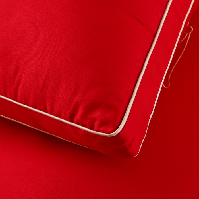 91家纺网 家纺一手货源 找家纺 四川牛皮席 2025新款全棉纯棉婚庆刺绣热熔棉枕芯 枕头枕芯 心心相印 48x74cm/只