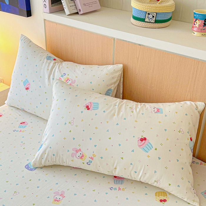 91家纺网 家纺一手货源 找家纺 金丝鸟家纺 2025新款全棉斜纹单床笠 床笠单件 茶杯蛋糕