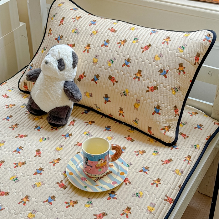 91家纺网 家纺一手货源 找家纺 金丝鸟家纺 2025新款全棉软床垫床褥床盖 开心派对