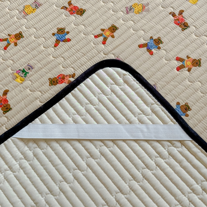 91家纺网 家纺一手货源 找家纺 金丝鸟家纺 2025新款全棉软床垫床褥床盖 开心派对