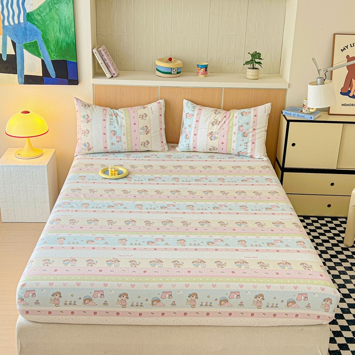 91家纺网 家纺一手货源 找家纺 金丝鸟家纺 2025新款全棉斜纹单床笠 床笠单件 集美卧室