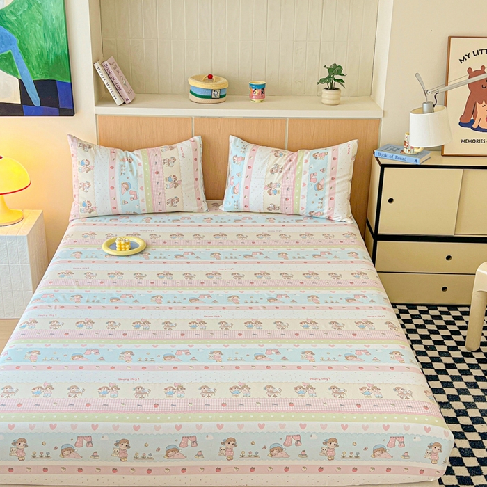 91家纺网 家纺一手货源 找家纺 金丝鸟家纺 2025新款全棉斜纹单床笠 床笠单件 集美卧室