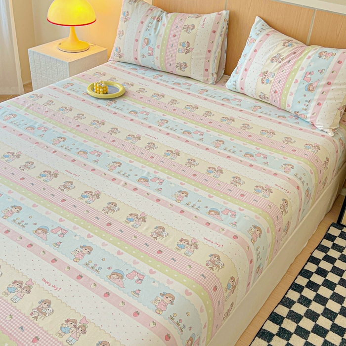 91家纺网 家纺一手货源 找家纺 金丝鸟家纺 2025新款全棉斜纹单床笠 床笠单件 集美卧室