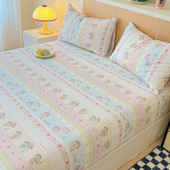 91家纺网 家纺一手货源 找家纺 金丝鸟家纺 2025新款全棉斜纹单床笠 床笠单件 集美卧室